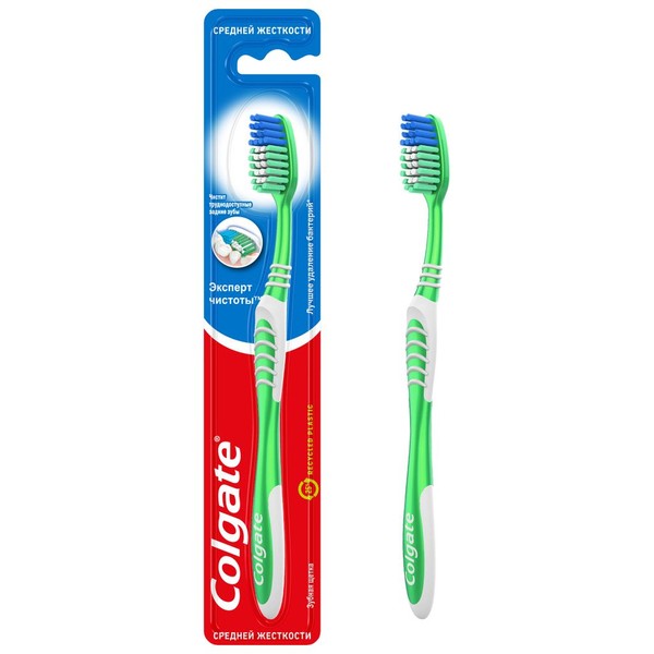 COLGATE ЗУБН ЩЕТКА ЭКСПЕРТ ЧИСТОТЫ СРЕДНЯЯ ЗУБНАЯ ЩЕТКА   №1