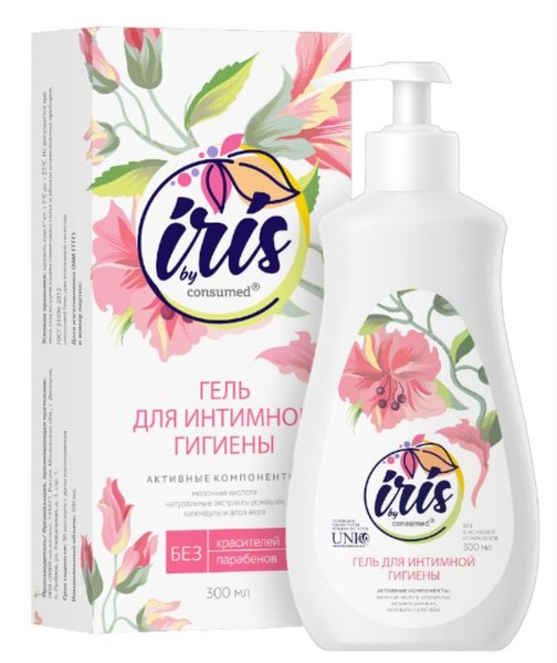 IRIS ГЕЛЬ Д/ИНТИМНОЙ ГИГИЕНЫ С МОЛОЧНОЙ КИСЛОТОЙ КОСМЕТИЧЕСКИЙ ГЕЛЬ  300 МЛ №1