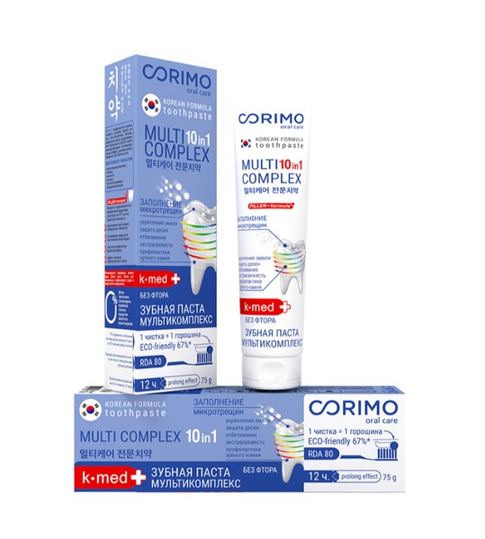 CORIMO ЗУБН ПАСТА МУЛЬТИКОМПЛЕКС 10 В 1 ЗУБНАЯ ПАСТА КОМПЛЕКСНАЯ  75 Г №1