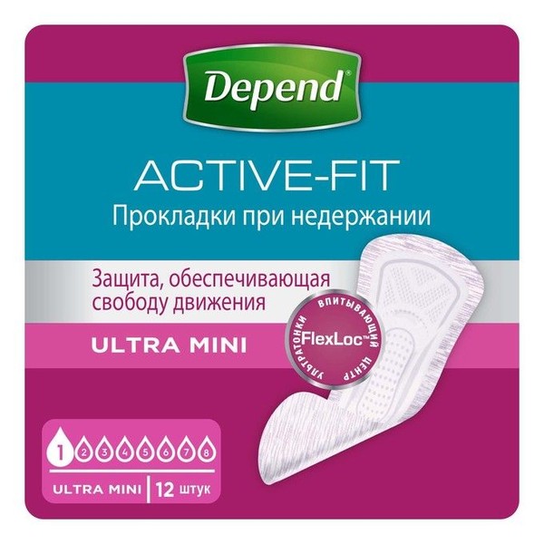 DEPEND ПРОКЛАДКИ ДЛЯ ЖЕНЩИН ULTRA MINI    №12