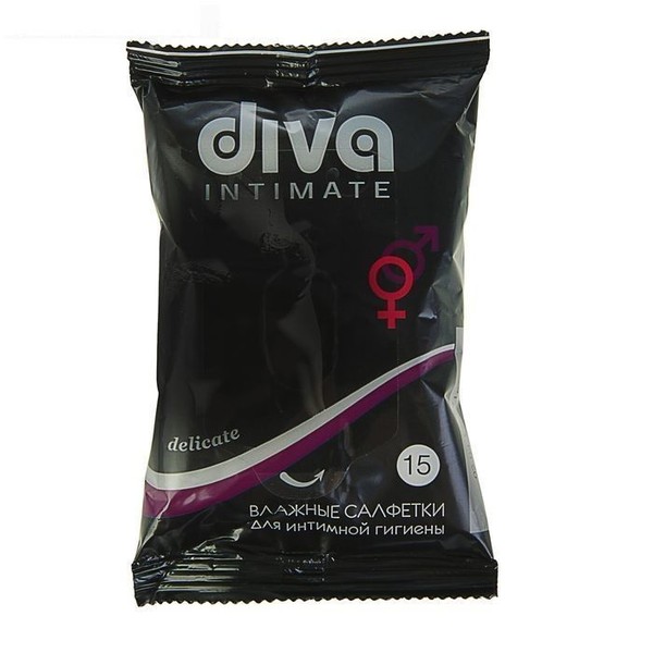 DIVA INTIMATE САЛФЕТКИ ВЛАЖНЫЕ ДЛЯ ИНТИМНОЙ ГИГИЕНЫ САЛФЕТКИ ГИГИЕНИЧЕСКИЕ №15