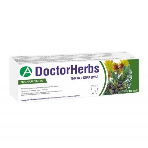 ТМА (АПРЕЛЬ) DOCTORHERBS ЗУБНАЯ ПАСТА ПИХТА И КОРА ДУБА ЗУБНАЯ ПАСТА  100 МЛ №1