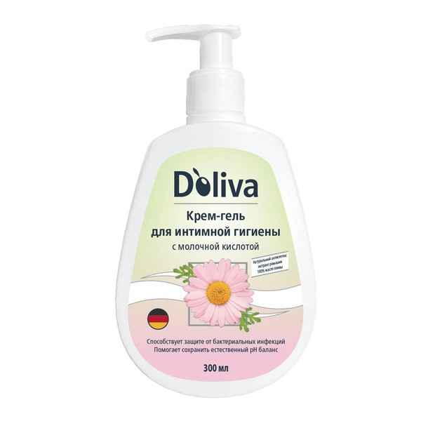 DOLIVA КРЕМ-ГЕЛЬ Д/ИНТИМНОЙ ГИГИЕНЫ С МОЛОЧНОЙ КИСЛОТОЙ КРЕМ-ГЕЛЬ 300 МЛ №1