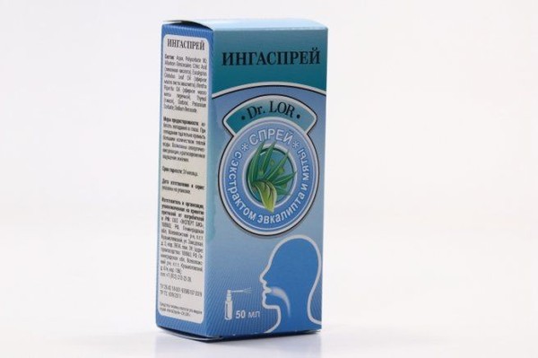 DR.LOR ИНГАСПРЕЙ С ЭКСТРАКТОМ ЭВКАЛИПТА И МЯТЫ СПРЕЙ ДЛЯ МЕСТНОГО ПРИМЕНЕНИЯ 50 МЛ №1