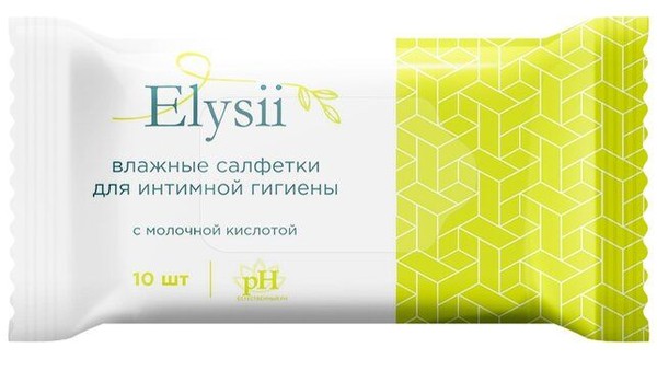 ELYSII ВЛАЖНЫЕ САЛФЕТКИ Д/ИНТИМНОЙ ГИГИЕНЫ С МОЛОЧНОЙ КИСЛОТОЙ САЛФЕТКИ ВЛАЖНЫЕ КОСМЕТИЧЕСКИЕ №10
