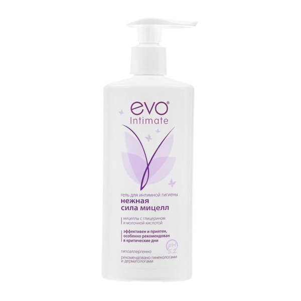 EVO INTIMATE ГЕЛЬ Д/ИНТИМНОЙ ГИГИЕНЫ НЕЖНАЯ СИЛА МИЦЕЛЛ КОСМЕТИЧЕСКИЙ ГЕЛЬ 250 МЛ №1
