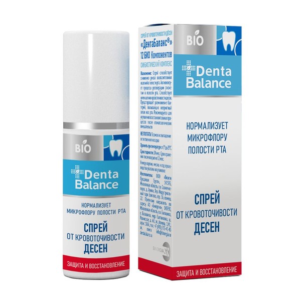 ДЕНТАБАЛАНС СПРЕЙ ОТ КРОВОТОЧИВОСТИ ДЕСЕН СПРЕЙ ДЛЯ ПОЛОСТИ РТА  40 МЛ №1