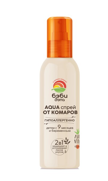 ДЭТА БЭБИ AQUA СПРЕЙ ОТ КОМАРОВ Д/БЕРЕМЕННЫХ/ДЕТЕЙ С 9 МЕСЯЦЕВ ГИПОАЛЛЕРГЕННЫЙ СПРЕЙ [РЕПЕЛЛЕНТНЫЙ] 100 МЛ №1