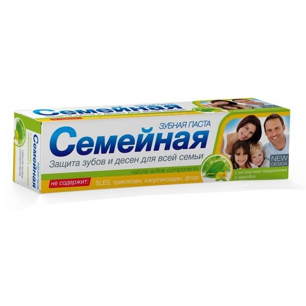 СЕМЕЙНАЯ ЗУБН ПАСТА ЗВЕРОБОЙ ПОДОРОЖНИК ЗУБНАЯ ПАСТА КОМПЛЕКСНАЯ 130 МЛ №1