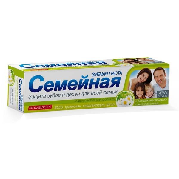 СЕМЕЙНАЯ ЗУБН ПАСТА РОМАШКА ТЫСЯЧЕЛИСТ ЗУБНАЯ ПАСТА КОМПЛЕКСНАЯ 130 МЛ №1