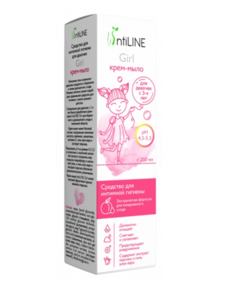 INTILINE GIRL КРЕМ-МЫЛО СРЕДСТВО Д/ИНТИМНОЙ ГИГИЕНЫ Д/ДЕВОЧЕК С 3 ЛЕТ КРЕМ-МЫЛО 250 МЛ №1