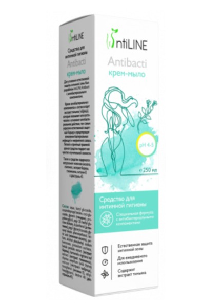 INTILINE ANTIBACTI КРЕМ-МЫЛО СРЕДСТВО Д/ИНТИМНОЙ ГИГИЕНЫ КРЕМ-МЫЛО 250 МЛ №1