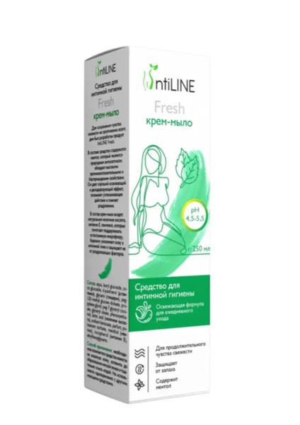 INTILINE FRESH КРЕМ-МЫЛО СРЕДСТВО Д/ИНТИМНОЙ ГИГИЕНЫ ОСВЕЖАЮЩЕЕ КРЕМ-МЫЛО 250 МЛ №1