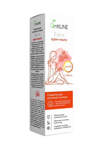 INTILINE EXTRA КРЕМ-МЫЛО СРЕДСТВО Д/ИНТИМНОЙ ГИГИЕНЫ С ПРОТИВОГРИБКОВЫМИ КОМПОНЕНТАМИ КРЕМ-МЫЛО 250 МЛ №1