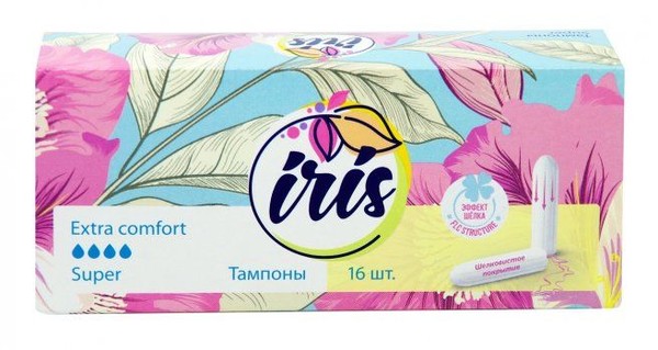 IRIS ТАМПОНЫ ЭКСТРА КОМФОРТ СУПЕР ТАМПОНЫ SUPER    №16