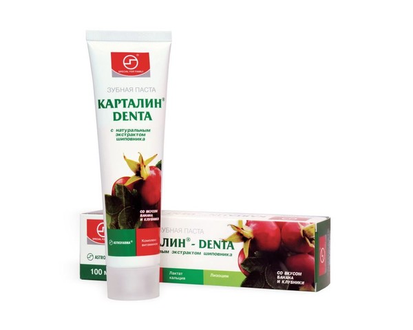 КАРТАЛИН-DENTA ЗУБН ПАСТА С ЭКСТРАКТОМ ШИПОВНИКА ЗУБНАЯ ПАСТА ЕЖЕДНЕВНАЯ 100 МЛ №1