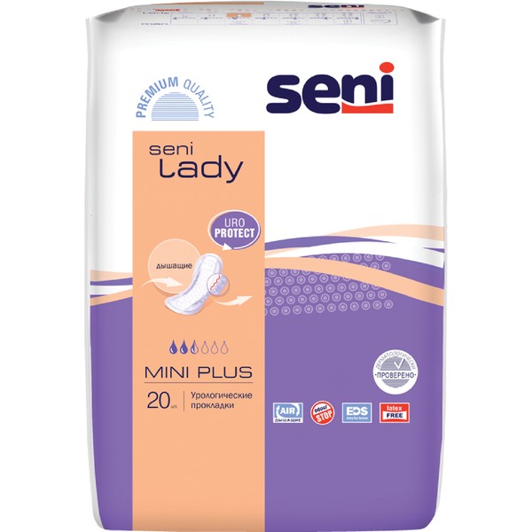 SENI LADY 2,5 MINI PLUS ПРОКЛАДКИ/ВКЛАДЫШИ УРОЛОГИЧЕСКИЕ ДЛЯ ЖЕНЩИН ПРОКЛАДКИ УРОЛОГИЧЕСКИЕ ЖЕНСКИЕ   №20