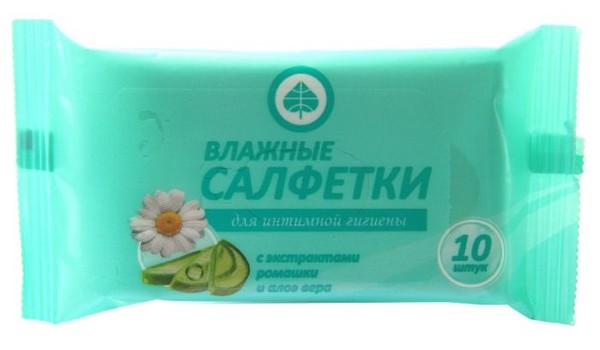 САЛФЕТКИ ВЛАЖНЫЕ ДЛЯ ИНТИМНОЙ ГИГИЕНЫ РОМАШКА АЛОЭ САЛФЕТКИ ВЛАЖНЫЕ КОСМЕТИЧЕСКИЕ №10