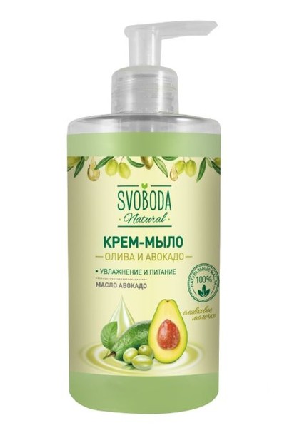 SVOBODA NATURAL КРЕМ-МЫЛО ЖИДКОЕ ОЛИВА/АВОКАДО КРЕМ-МЫЛО ЖИДКОЕ 430 МЛ №1