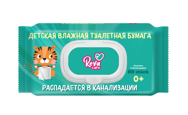 REVA CARE БУМАГА ТУАЛЕТНАЯ ВЛАЖНАЯ ДЕТСКАЯ БУМАГА ТУАЛЕТНАЯ    №80