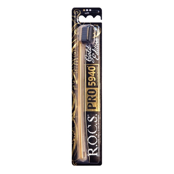 ROCS PRO 5940 ЗУБН ЩЕТКА GOLD EDITION МЯГКАЯ ЗУБНАЯ ЩЕТКА   №1