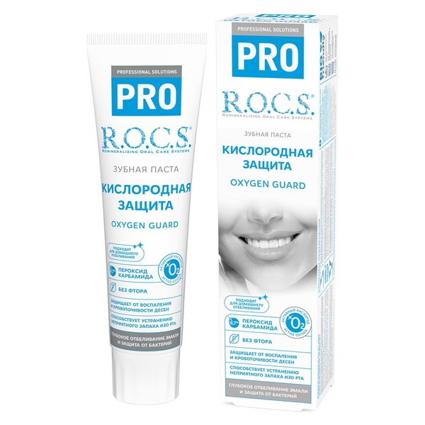 ROCS PRO ЗУБ ПАСТА Д/ВЗР КИСЛОРОДНАЯ ЗАЩИТА ЗУБНАЯ ПАСТА ОТБЕЛИВАЮЩАЯ 60 Г №1