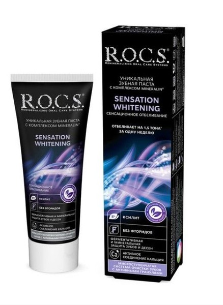 ROCS ЗУБ ПАСТА Д/ВЗР СЕНСАЦИОННОЕ ОТБЕЛИВАНИЕ EXTREME FRESH 60 МЛ ЗУБНАЯ ПАСТА ОТБЕЛИВАЮЩАЯ 74 Г №1