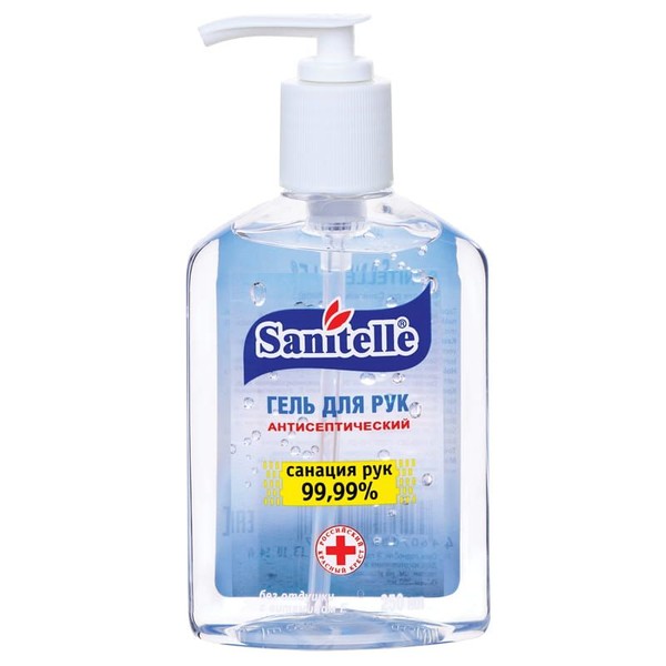 SANITELLE ГЕЛЬ Д/РУК С ВИТ Е БЕЗ ОТДУШКИ ГОЛУБОЙ ГЕЛЬ ДЛЯ РУК 250 МЛ №1