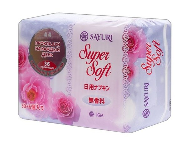 SAYURI SUPER SOFT ПРОКЛАДКИ ЕЖЕДНЕВНЫЕ 15 СМ ПРОКЛАДКИ ЖЕНСКИЕ ГИГИЕНИЧЕСКИЕ ЕЖЕДНЕВНЫЕ №36
