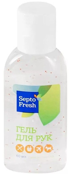 SEPTOFRESH ГЕЛЬ ДЛЯ РУК АНТИБАКТЕРИАЛЬНЫЙ ГЕЛЬ ДЛЯ РУК 60 МЛ №1