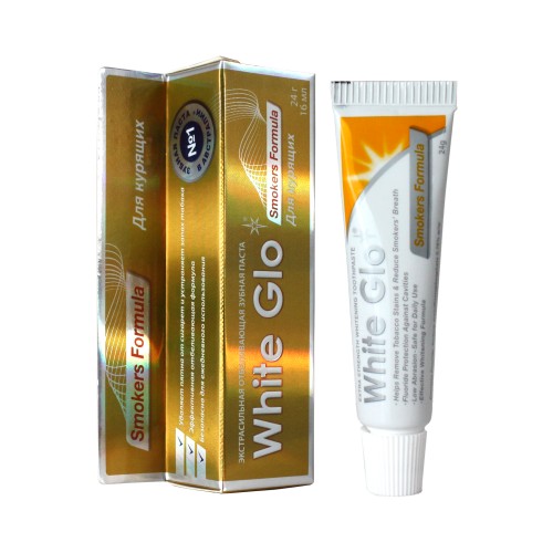 WHITE GLO ЗУБНАЯ ПАСТА ДЛЯ КУРЯЩИХ ЗУБНАЯ ПАСТА ОТ ОКРАШИВАНИЯ 24 Г №1
