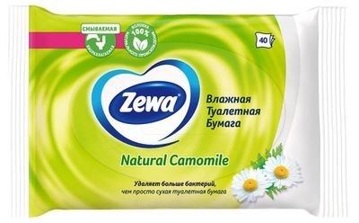 ZEWA ВЛАЖНАЯ БУМАГА NATURAL CAMOMILE БУМАГА ТУАЛЕТНАЯ №40