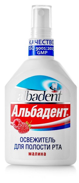 АЛЬБАДЕНТ ОСВЕЖИТЕЛЬ Д/ПОЛОСТИ РТА МАЛИНА СПРЕЙ ДЛЯ ПОЛОСТИ РТА 35 МЛ №1