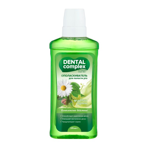 ТМА (АПРЕЛЬ) DENTAL COMPLEX ОПОЛАСКИВАТЕЛЬ Д/ПОЛОСТИ РТА ЦЕЛЕБНЫЕ ТРАВЫ ОПОЛАСКИВАТЕЛЬ ДЛЯ ПОЛОСТИ РТА  275 МЛ №1