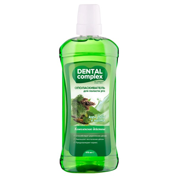 ТМА (АПРЕЛЬ) DENTAL COMPLEX ОПОЛАСКИВАТЕЛЬ Д/ПОЛОСТИ РТА КОРА ДУБА И ПИХТА ОПОЛАСКИВАТЕЛЬ ДЛЯ ПОЛОСТИ РТА  475 МЛ №1