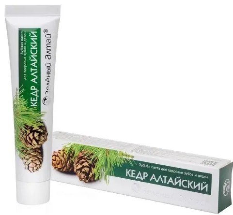 ЗЕЛЕНЫЙ АЛТАЙ ЗУБНАЯ ПАСТА КЕДР АЛТАЙСКИЙ ЗУБНАЯ ПАСТА КОМПЛЕКСНАЯ 75 МЛ №1