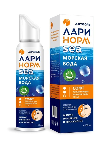 ЛАРИНОРМ SEA СОФТ С АЛОЭ ВЕРА АЭРОЗОЛЬ НАЗАЛЬНЫЙ  150 МЛ №1
