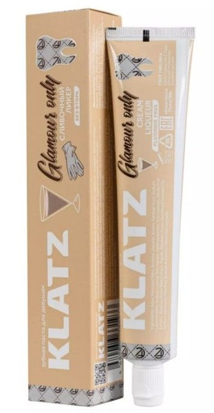 KLATZ GLAMOUR ONLY ЗУБН ПАСТА Д/ДЕВУШЕК СЛИВОЧНЫЙ ЛИКЕР ЗУБНАЯ ПАСТА ЕЖЕДНЕВНАЯ 75 МЛ №1