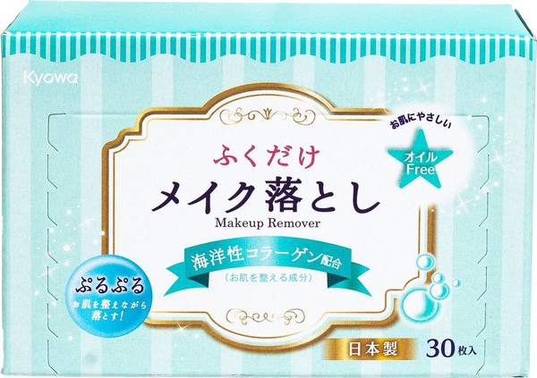KYOWA SHIKO САЛФЕТКИ ДЛЯ СНЯТИЯ МАКИЯЖА МОРСКОЙ КОЛЛАГЕН САЛФЕТКИ ВЛАЖНЫЕ КОСМЕТИЧЕСКИЕ   №30