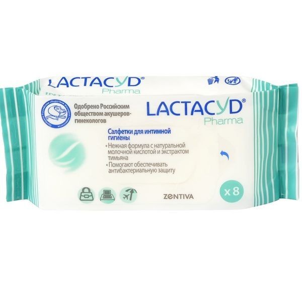 LACTACYD PHARMA САЛФЕТКИ Д/ИНТИМ ГИГ АНТИБАКТЕРИАЛ (ТИМЬЯН) САЛФЕТКИ ВЛАЖНЫЕ КОСМЕТИЧЕСКИЕ №8