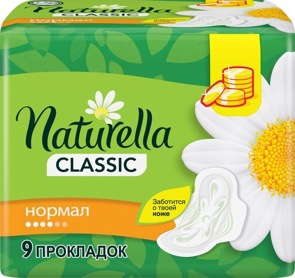 NATURELLA CLASSIC ПРОКЛАДКИ NORMAL ПРОКЛАДКИ ЖЕНСКИЕ ГИГИЕНИЧЕСКИЕ NORMAL №9