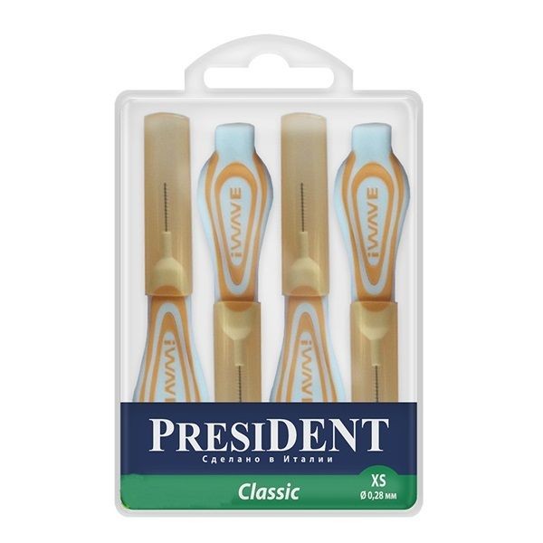 PRESIDENT ЕРШИК МЕЖЗУБНЫЙ CLASSIC XS 0,28 ММ ЕРШИКИ МЕЖЗУБНЫЕ №4