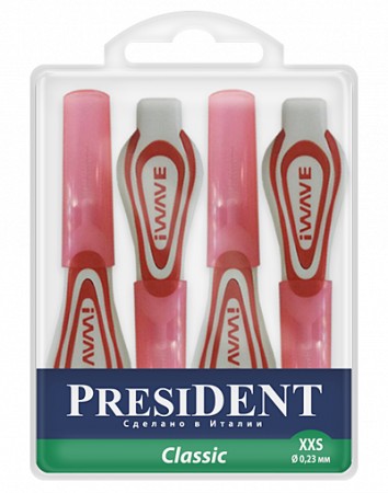 PRESIDENT ЕРШИК МЕЖЗУБНЫЙ CLASSIC XXS 0,23 ММ ЕРШИКИ МЕЖЗУБНЫЕ №4