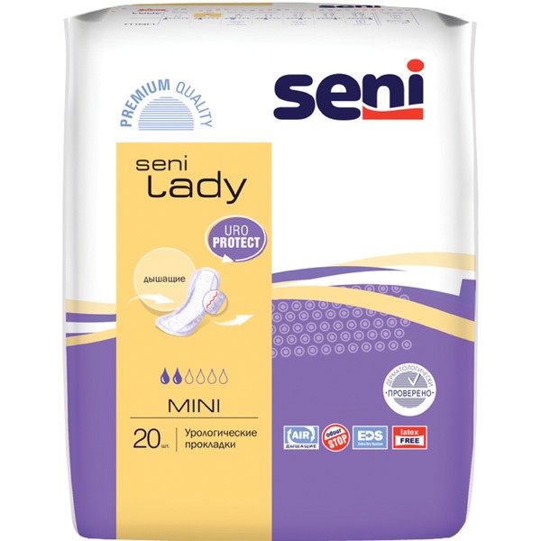 SENI LADY 2 MINI ПРОКЛАДКИ/ВКЛАДЫШИ УРОЛОГИЧЕСКИЕ ДЛЯ ЖЕНЩИН ПРОКЛАДКИ УРОЛОГИЧЕСКИЕ ЖЕНСКИЕ   №20