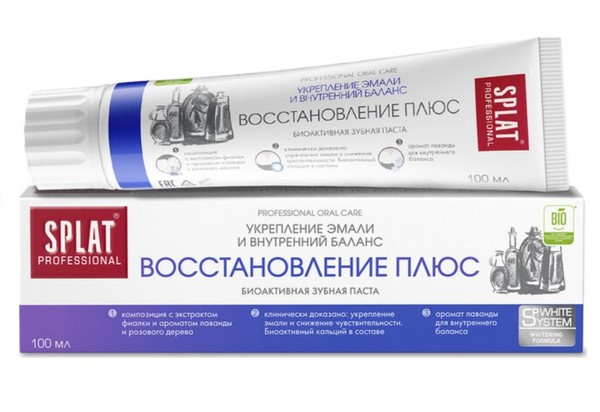 SPLAT PROFESSIONAL З/ПАСТА ВОССТАНОВЛЕНИЕ ПЛЮС ЗУБНАЯ ПАСТА ПРОФИЛАКТИКА КАРИЕСА 100 МЛ №1