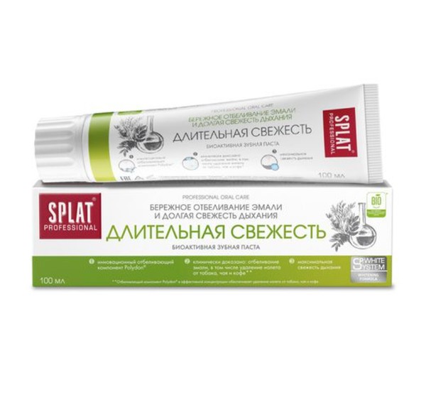 SPLAT PROFESSIONAL З/ПАСТА ДЛИТЕЛЬНАЯ СВЕЖЕСТЬ ЗУБНАЯ ПАСТА ОСВЕЖАЮЩАЯ 100 МЛ №1