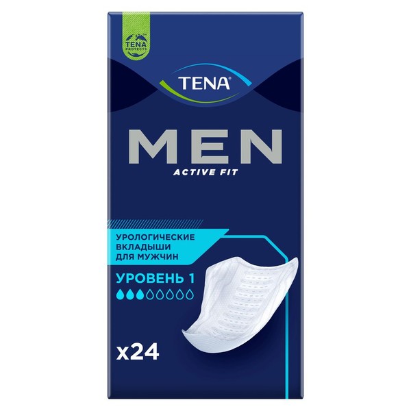 TENA FOR MEN ПРОКЛАДКИ/ВКЛАДЫШИ УРОЛОГИЧЕСКИЕ Д/МУЖ УРОВЕНЬ 1 ВКЛАДЫШИ ДЛЯ МУЖЧИН №24