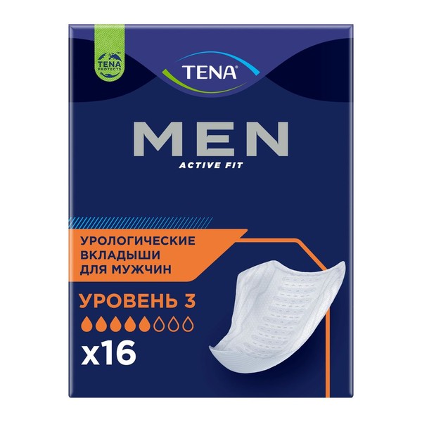 TENA FOR MEN ПРОКЛАДКИ/ВКЛАДЫШИ УРОЛОГИЧЕСКИЕ Д/МУЖ УРОВЕНЬ 3 ВКЛАДЫШИ ДЛЯ МУЖЧИН №16