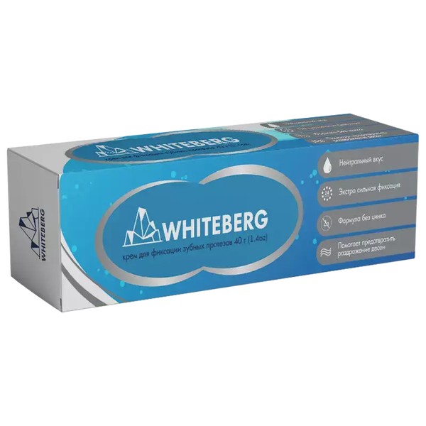 WHITEBERG КРЕМ ДЛЯ ФИКСАЦИИ ЗУБНЫХ ПРОТЕЗОВ НЕЙТРАЛЬНЫЙ ВКУС КРЕМ ДЛЯ ФИКСАЦИИ ЗУБНЫХ ПРОТЕЗОВ 40 Г №1
