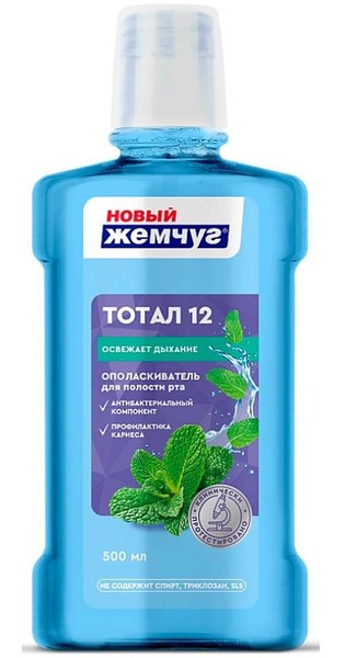 НОВЫЙ ЖЕМЧУГ ОПОЛАСКИВАТЕЛЬ ДЛЯ РТА ТОТАЛ 12 ОПОЛАСКИВАТЕЛЬ ДЛЯ ПОЛОСТИ РТА 500 МЛ №1